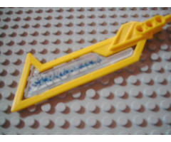 Technic, Figure Accessory Blade with Trans-Clear Center with Blue Electricity Pattern (Sticker) - Set 8103