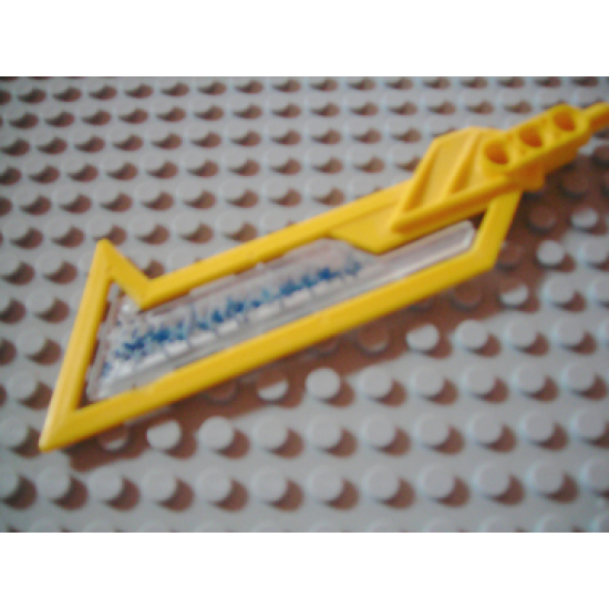 Technic, Figure Accessory Blade with Trans-Clear Center with Blue Electricity Pattern (Sticker) - Set 8103