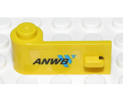Door 1 x 3 x 1 Left with 'ANWB' and Blue Logo Pattern (Sticker) - Set 2140
