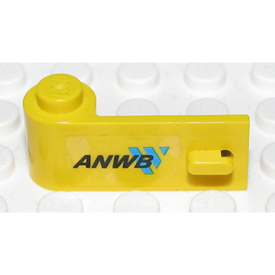 Door 1 x 3 x 1 Left with 'ANWB' and Blue Logo Pattern (Sticker) - Set 2140