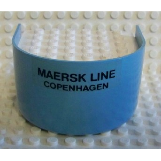 Boat Hull Smooth Stern 6 x 6 x 3 1/3, Deck Color White with 'MAERSK LINE COPENHAGEN' Pattern (Sticker) - Set 1650