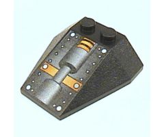 Wedge 4 x 4 Triple without Stud Notches with White Dots and Hydraulic Pattern (Stingray Engine)