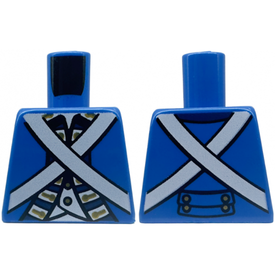 Torso Pirate Bluecoat Soldier Pattern