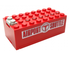 Electric, Battery Box 9V Small with Airport Shuttle Pattern on Both Sides (Stickers) - Set 6399