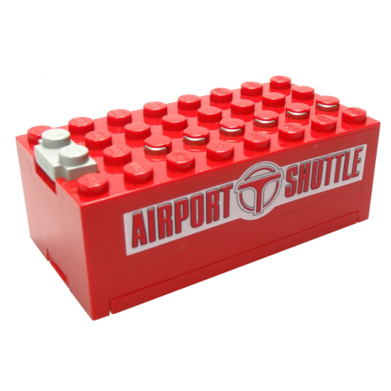 Electric, Battery Box 9V Small with Airport Shuttle Pattern on Both Sides (Stickers) - Set 6399