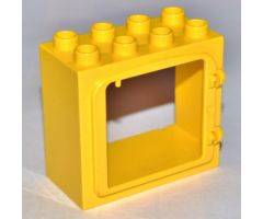 Duplo, Building Door / Window Frame 2 x 4 x 3 Raised Door Outline, Completely Open Back