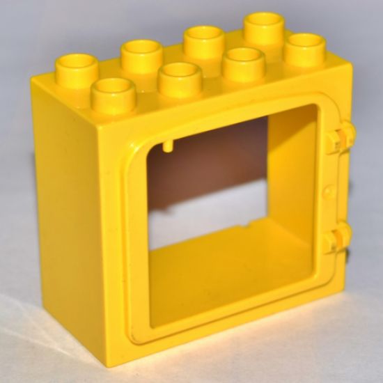 Duplo, Building Door / Window Frame 2 x 4 x 3 Raised Door Outline, Completely Open Back