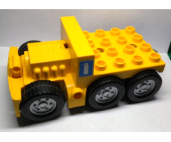 Duplo, Vehicle Truck Semi-Tractor Chassis with Fire Extinguisher and Headlights Pattern (Stickers) - Set 7844