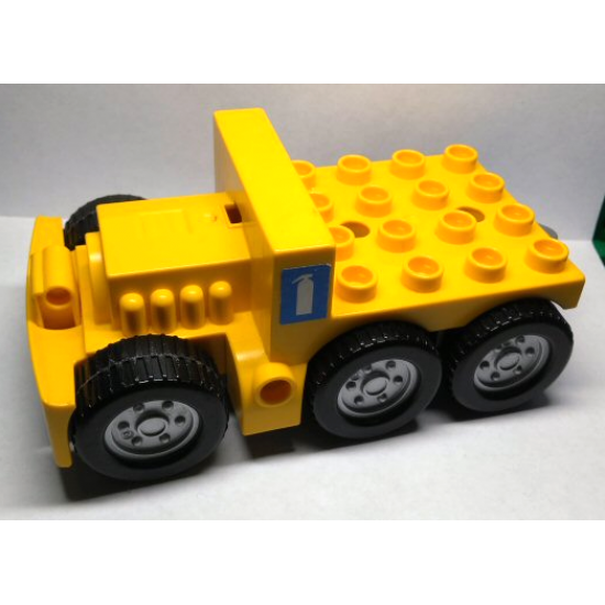 Duplo, Vehicle Truck Semi-Tractor Chassis with Fire Extinguisher and Headlights Pattern (Stickers) - Set 7844