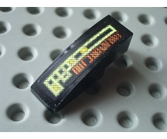Slope, Curved 3 x 1 with Light Bars and Alien Characters Pattern Model Right Side (Sticker) - Set 7647