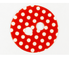 Minifigure, Body Wear Skirt Cloth Round with White Polka Dots on Red Background Pattern