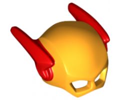 Minifigure, Headgear Mask Reverse Flash with Red Wings Pattern