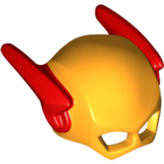 Minifigure, Headgear Mask Reverse Flash with Red Wings Pattern