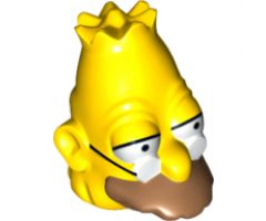 Minifigure, Head, Modified Simpsons Grandpa Simpson Pattern