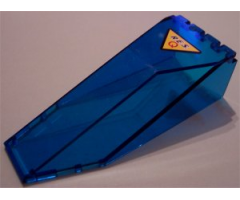 Windscreen 10 x 4 x 2 1/3 Canopy with Black 'R.E.S.' and Red 'Q' on Yellow Triangle with Black Border Pattern (Sticker) - Set 6462