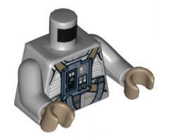 Torso SW Pilot with White Vest and Sand Blue Front Panel with Hose Pattern / Light Bluish Gray Arms / Dark Tan Hands