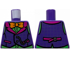 Torso Dark Purple Vest, Orange Bow Tie and Pocket Chain Pattern