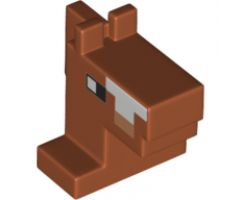 Animal, Body Part Creature Head Pixelated Horse with Eyes and Top of Nose Pattern (Minecraft Horse)