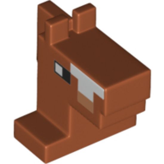 Animal, Body Part Creature Head Pixelated Horse with Eyes and Top of Nose Pattern (Minecraft Horse)