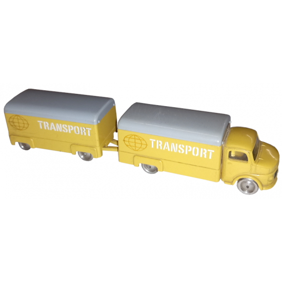 HO 1:87 Vehicles Scale Mercedes Box Truck with Trailer