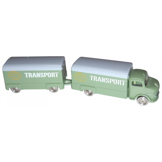 HO 1:87 Vehicles Scale Mercedes Box Truck with Trailer