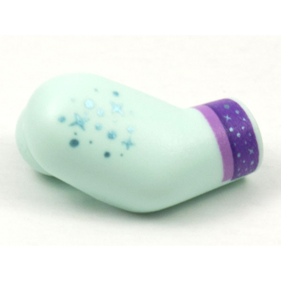 Arm, Right with Metallic Light Blue Sparkles and Dark Purple Cuff Pattern