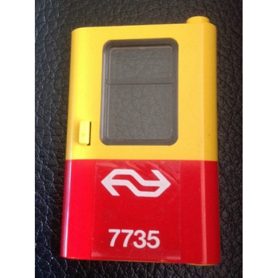 Door 1 x 4 x 5 Train Right with Red Bottom Half and White Dutch NS '7735' Pattern (Sticker) - Set 7735