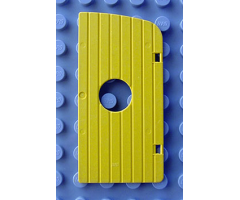 Duplo, Building Door / Window Pane 1 x 4 x 5 with Porthole and Vertical Grooves