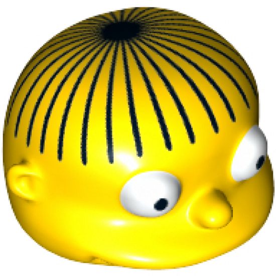 Minifigure, Head, Modified Simpsons Ralph Wiggum Pattern