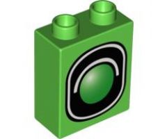 Duplo, Brick 1 x 2 x 2 with Traffic Signal Single Pattern