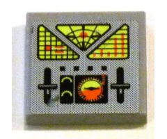 Tile 2 x 2 with Control Panel Pattern (Sticker) - Set 7692