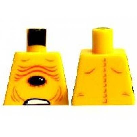 Torso Alien with Skin Folds and Black Center Pattern