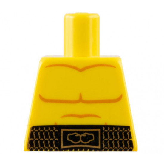 Torso Bare Chest with Body Lines and Black Boxing Belt Pattern