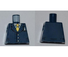 Torso Suit Pinstripe Jacket and Gold Tie Pattern