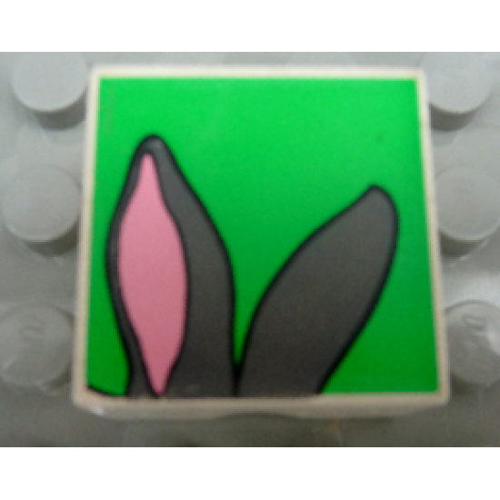Duplo, Tile 2 x 2 x 1 with Rabbit Mosaic Picture 15 Pattern (Set 1014)