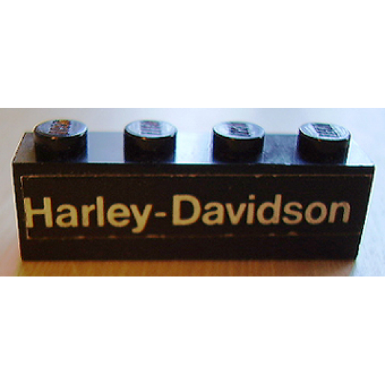 Brick 1 x 4 with 'Harley-Davidson' Pattern (Sticker) - Set 394