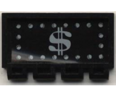 Hinge Train Gate 2 x 4 with Dollar Sign Pattern (Sticker) - Set 6765