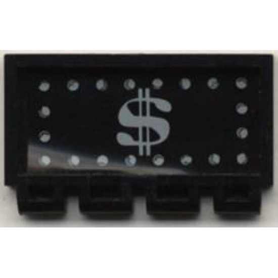 Hinge Train Gate 2 x 4 with Dollar Sign Pattern (Sticker) - Set 6765