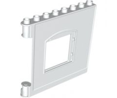Duplo, Building Wall 1 x 8 x 6 Hinge on Left with Window Opening