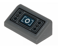 Slope 30 1 x 2 x 2/3 with Dark Blue Monitor and Six Buttons Pattern (Sticker) - Set 75262