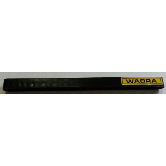 Technic, Liftarm 1 x 15 Thick with Black 'WABRA' on Yellow Background Pattern (Sticker) - Set 8258