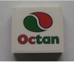 Panel 1 x 4 x 3 - Hollow Studs with Octan Logo Pattern (Sticker) - Set 7993