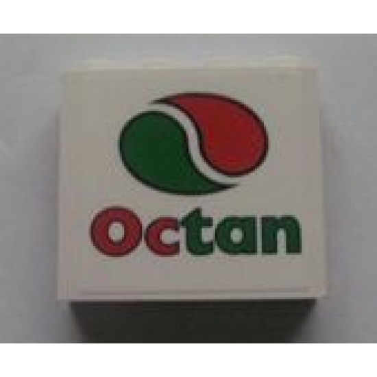 Panel 1 x 4 x 3 - Hollow Studs with Octan Logo Pattern (Sticker) - Set 7993