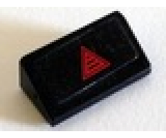 Slope 30 1 x 2 x 2/3 with Red Triangle Pattern (Sticker) - Set 70816