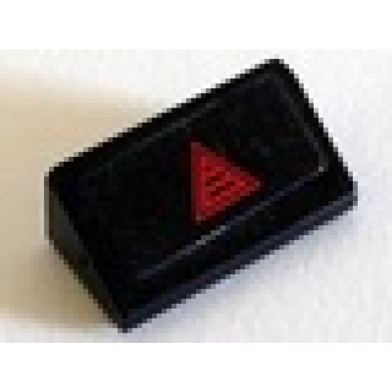 Slope 30 1 x 2 x 2/3 with Red Triangle Pattern (Sticker) - Set 70816