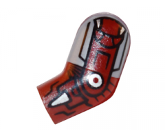 Arm, Left with Flat Silver Shoulder and Iron Man Armor Pattern