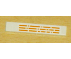 Tile 1 x 6 with Orange Broken Lines Pattern (Sticker) - Set 10129