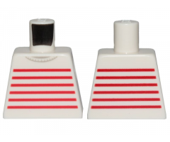 Torso Sweater with Red Horizontal Stripes Pattern