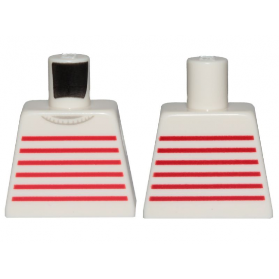Torso Sweater with Red Horizontal Stripes Pattern
