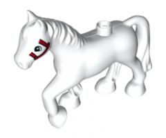 Duplo, Animal Horse with Red Bridle Pattern